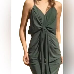 MISA Los Angeles Domino Twist Front Maxi Dress
